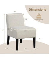 Gouun Upholstered Living Room Chair with Rubber Wood Legs