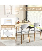 Gouun Modern Dining Side Chairs Set of 4 with Ergonomic Backrest for Dining Room