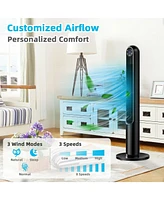 Gouun 42 Inch 80 Degree Tower Fan with Smart Display Panel and Remote Control