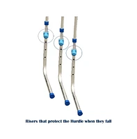 Amber Track and Field Self Return Aluminum Hurdle Midi Adjustable from 23" to 34" (Set of 3)