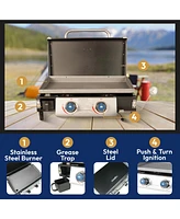 Razor Griddle GGT2131M 25 Inch Portable 2 Burner Lp Propane Gas Grill, Steel