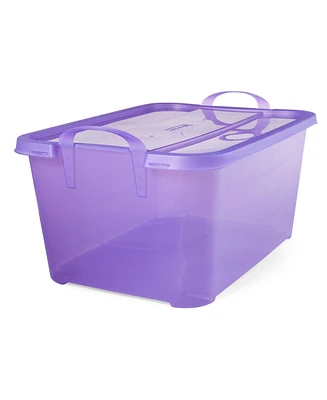 Life Story Purple Stackable Closet & Storage Box 55 Quart Containers (6 Pack)