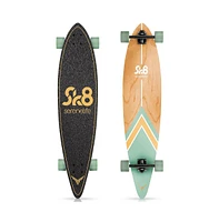 SereneLife 8" Canadian Maple Deck Skateboard, Mini Cruiser for All Ages (Green)