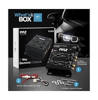 Pyle 2-Way Electronic Crossover - Independent High-Pass/Low-Pass Output, Compact, Black (PLXR2B)