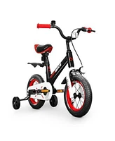 Serenelife 12 Kids Bicycle With Dual Brakes Training Wheels Kickstand Black