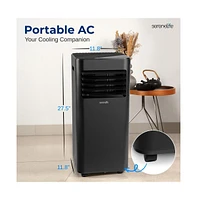 SereneLife Portable Air Conditioner, 8000 Btu, Dehumidifier & Fan Modes