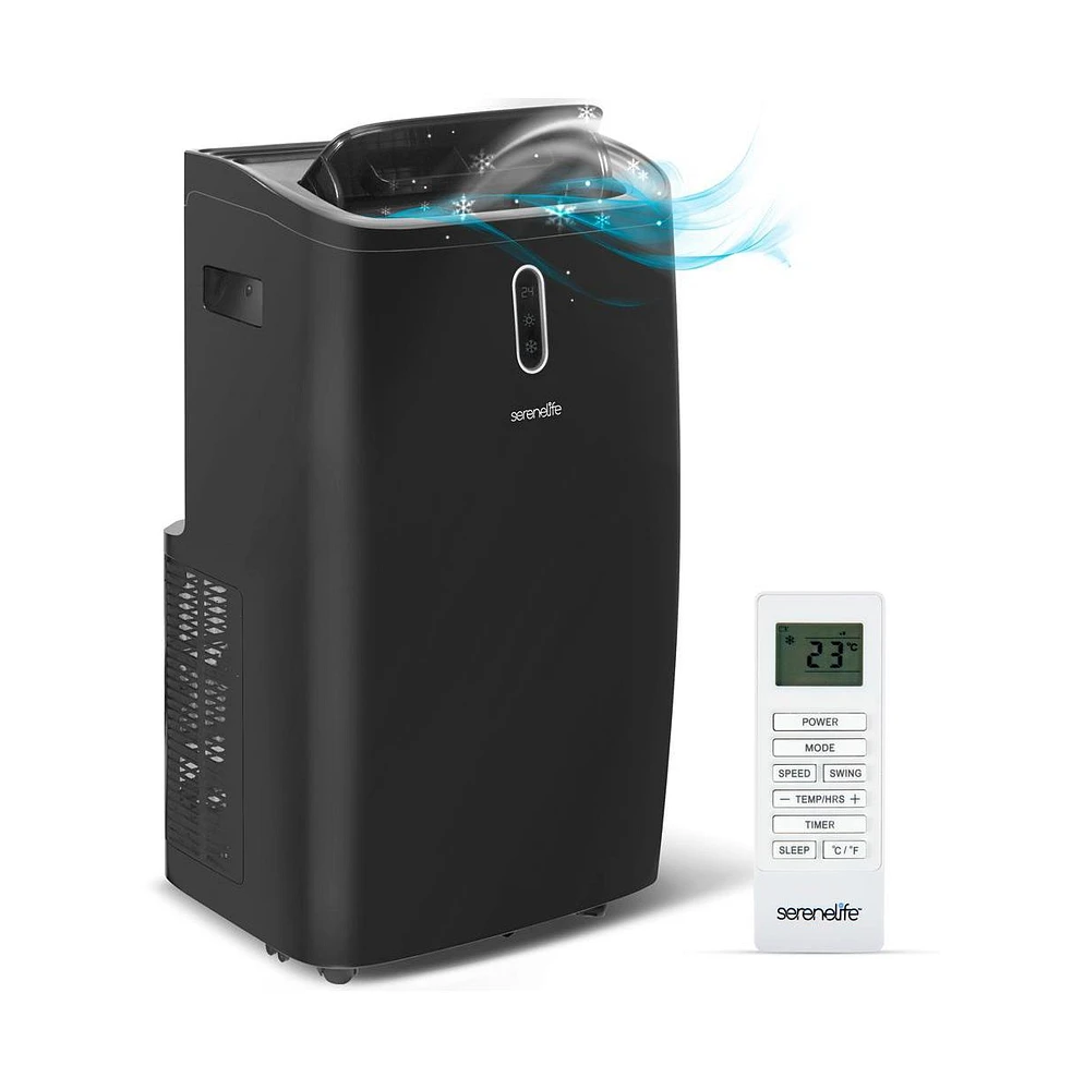 SereneLife Portable Air Conditioner, 12000 Btu, Dehumidifier & Fan Modes