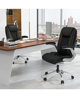 Gouun Modern Height Adjustable Pu Leather Office Chair with Rocking Function