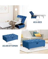 Gouun Folding Ottoman Sleeper Bed with Mattress for Guest and Office Nap