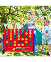 Gouun Jumbo 4-to-Score Connect Game Set with Carrying Bag and 42 Coins
