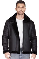 Braveman Men's Faux Shearling Bomber Jacket