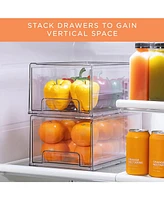 Sorbus 2 Pack Large Clear Stackable Pull-Out Drawers