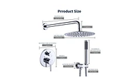 Slickblue Wall-Mounted Shower Faucet Combo Set Rainfall Shower Head & Handheld