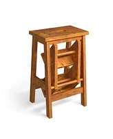 Gouun Boys 3-in-1 Rubber Wood Step Stool with Convenient Handle