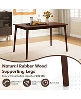 Gouun 48 Inches Wooden Dining Table for 4 People