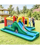 Gouun Inflatable Water Slide with Splash Pool Water Park and 680W Blower