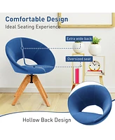 Gouun Swivel Accent Chair with Oversized Upholstered Seat for Home Office