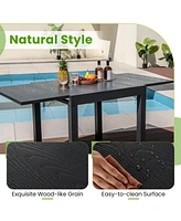 Gouun 31.5 inches-63 inches Adjustable Patio Expandable Dining Table for 4-6 Person