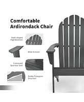 Gouun Acacia Wood Outdoor Adirondack Chair with Ergonomic Design