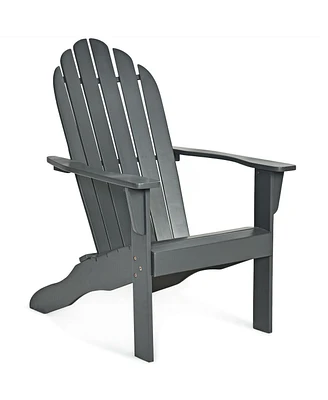 Gouun Acacia Wood Outdoor Adirondack Chair with Ergonomic Design