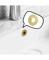 Greenspring Bathroom Sink Basin Trim Overflow Cover Brass Insert In Hole Round Caps Cover Idea Gold Finish