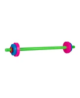 Hey Play Barbell and 8 Plates Kids Weight Set