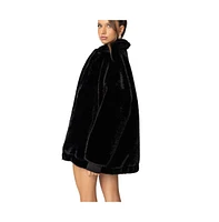 Edikted Women's Taylor Oversized Faux Fur Jacket