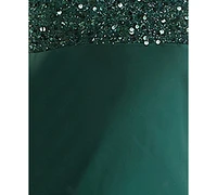 Emerald Sundae Juniors' Sequined-Top Lace-Up-Back Gown, Created for Macy's