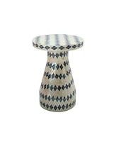 Tov Furniture 18" Wood and Shell Side Table