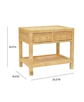 Tov Furniture 16.9" Rattan Nightstand