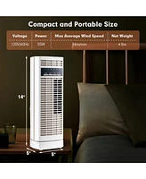 Gouun 14 Inch Mini Oscillating Tower Fan Electric Desk Fan with 3 Speed and Timer