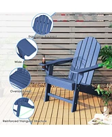 Gouun Outdoor Adirondack Chair with Built-in Cup Holder for Backyard Porch