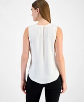 Anne Klein Women's Sleeveless Scoop-Neck Blouse