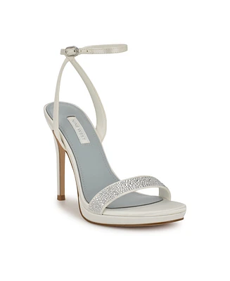 Nine West Women's Loola Bridal Open Toe Ankle Strap Dress Sandals