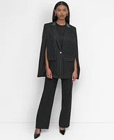 Dkny Women's Pinstriped Cape Jacket