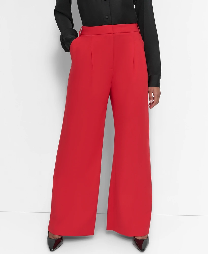 Dkny Women's High-Waisted Wide-Leg Pants