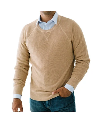 Hope & Henry Men's Waffle Knit Pullover Sweater