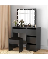 gaomon Makeup Vanity with Lights, Vanity Desk with Mirror