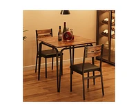 gaomon Dining Table for 2, Small Table and Chairs Set of 2, Square Dinette Set for 2, Dinner Table Set