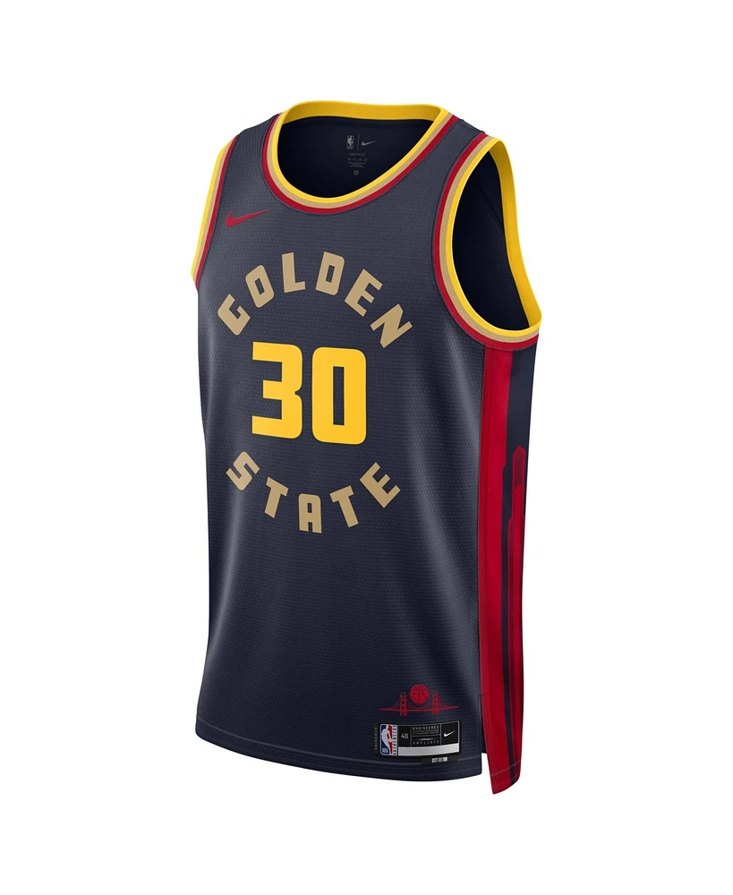 Nike Men's and Women's Navy Stephen Curry Golden State Warriors 2024/25 City Edition Finished Swingman Jersey