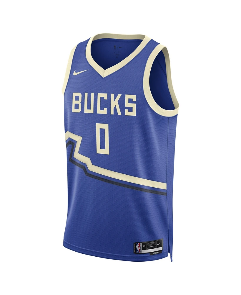 Nike Men's and Women's Royal Damian Lillard Milwaukee Bucks 2024/25 City Edition Finished Swingman Jersey