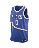 Nike Men's and Women's Royal Damian Lillard Milwaukee Bucks 2024/25 City Edition Finished Swingman Jersey