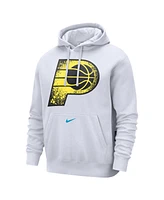 Nike Men's White Indiana Pacers 2024/25 City Edition Essential Club Pullover Hoodie