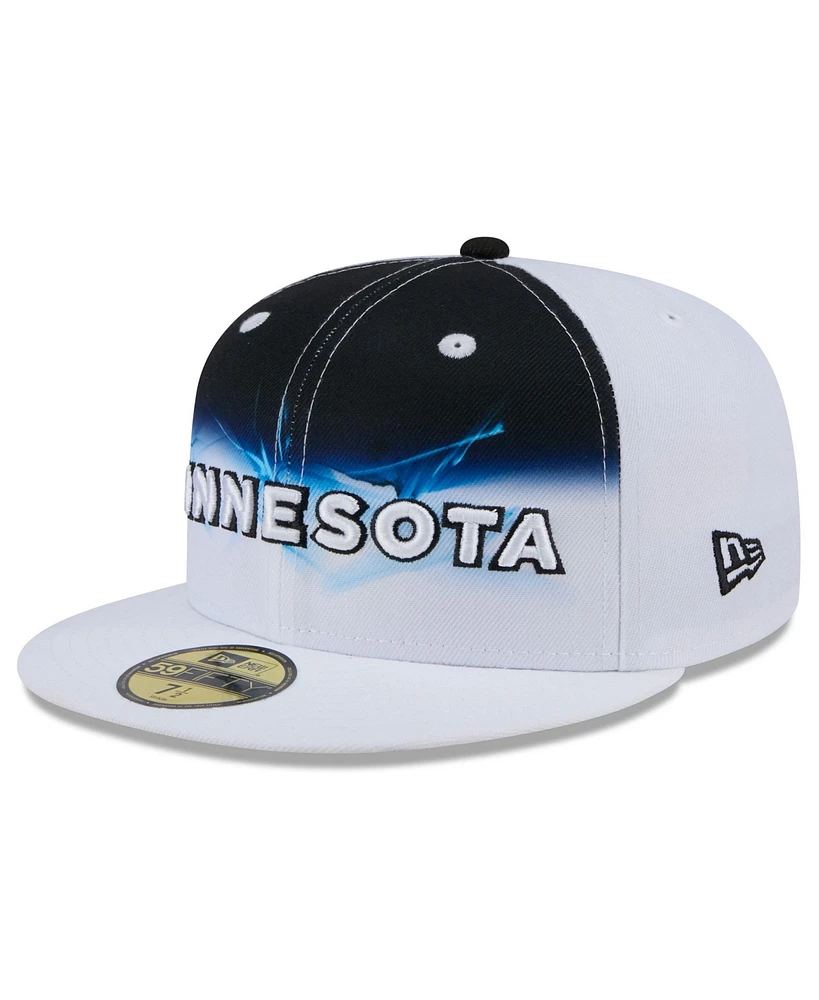 New Era Men's White Minnesota Timberwolves 2024/25 City Edition 59FIFTY Fitted Hat