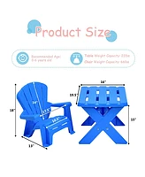 Gouun 3-Piece Plastic Children Play Table Chair Set