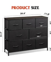 Wlive Fabric Dresser for Bedroom - Storage Drawer Unit as Tv Stand 32-43 inch TVs