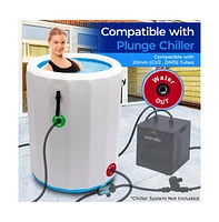 SereneLife Inflatable Cold Plunge Tub with Lid and Insulated Design, Black