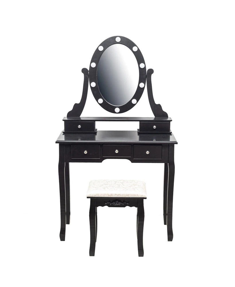 gaomon Vanity Desk with Mirror and Lights