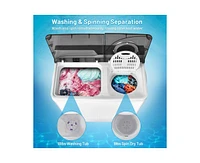 Gouun 26 Pound Portable Semi-automatic Washing Machine with Built-in Drain Pump