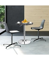 Gouun 360° Swivel Cocktail Pub Table with Sliver Leg and Base